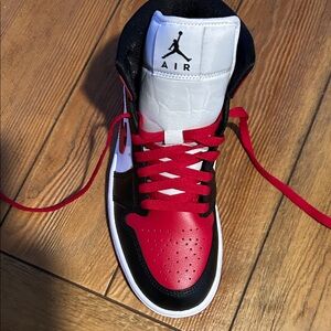 Nike Air Red and Black High-Top Sneakers